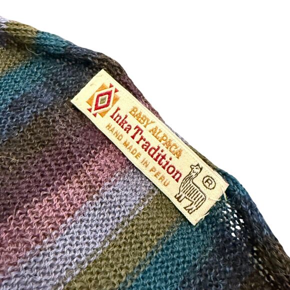 2 Inka Tradition Baby Alpaca Scarves Scarf Hand Made in Peru Inca Design 60”x15” - Picture 2 of 7